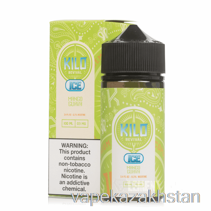 Vape Disposable ICE Mango Guava - KILO Revival - 100mL 6mg